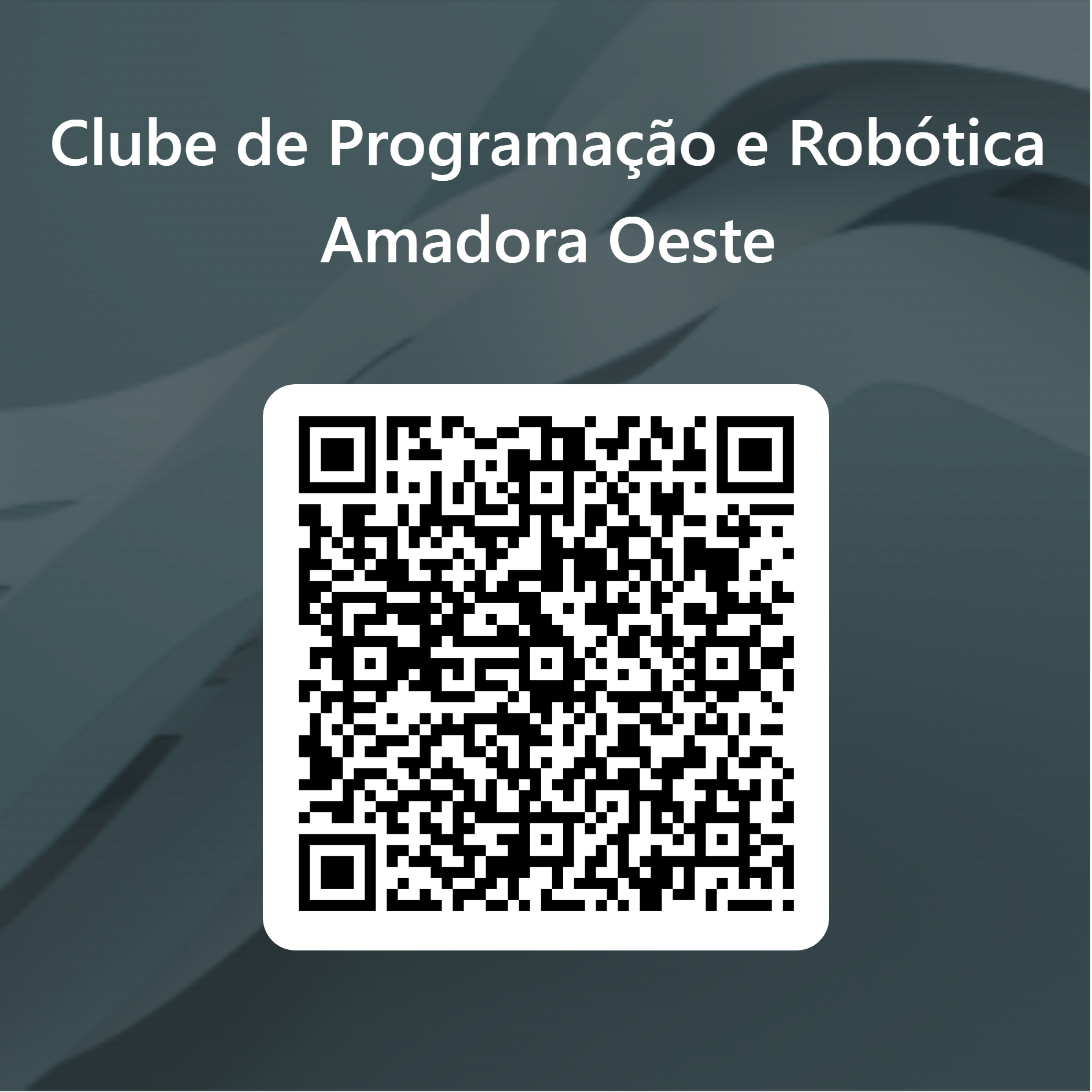 QRCode para inscrição Clube de Programação e Robótica Amadora Oeste 23 24