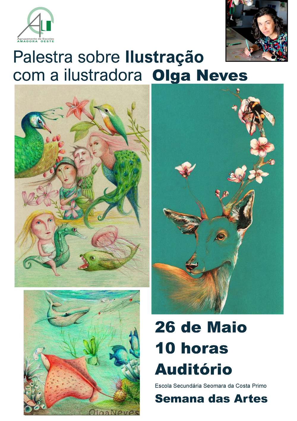 cartaz palestra com Olga Neves 2025