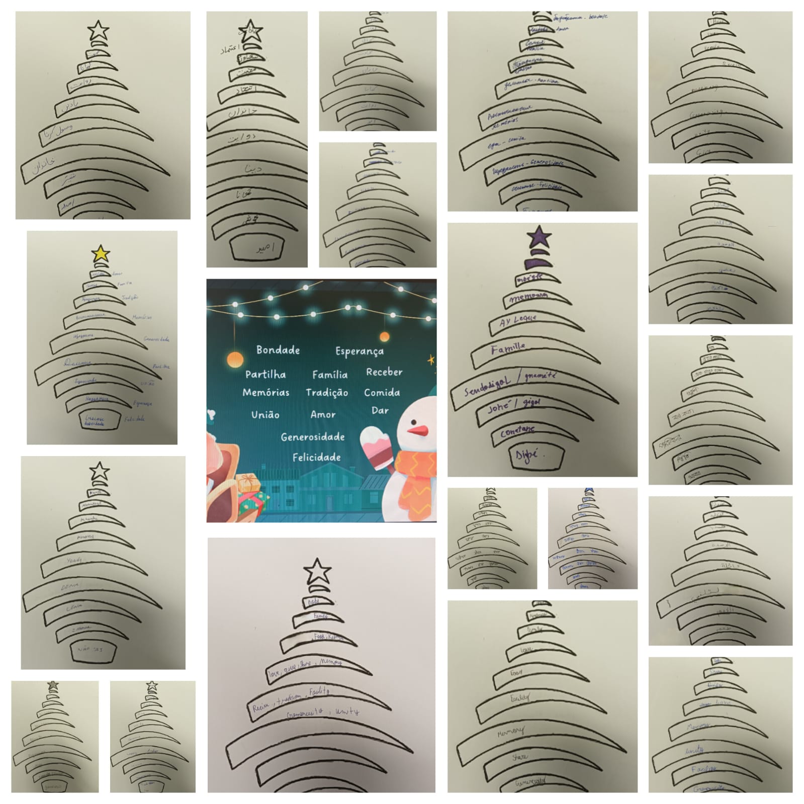 palavras e arvores de natal