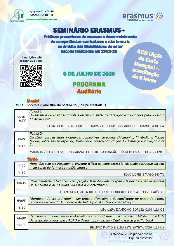 SEMINÁRIO MOBILIDADES ERASMUS 2025 26 ACD SCH