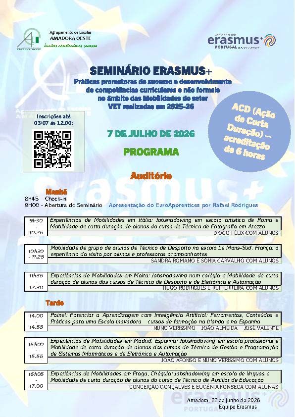 SEMINÁRIO MOBILIDADES ERASMUS 2025 26 ACD VET