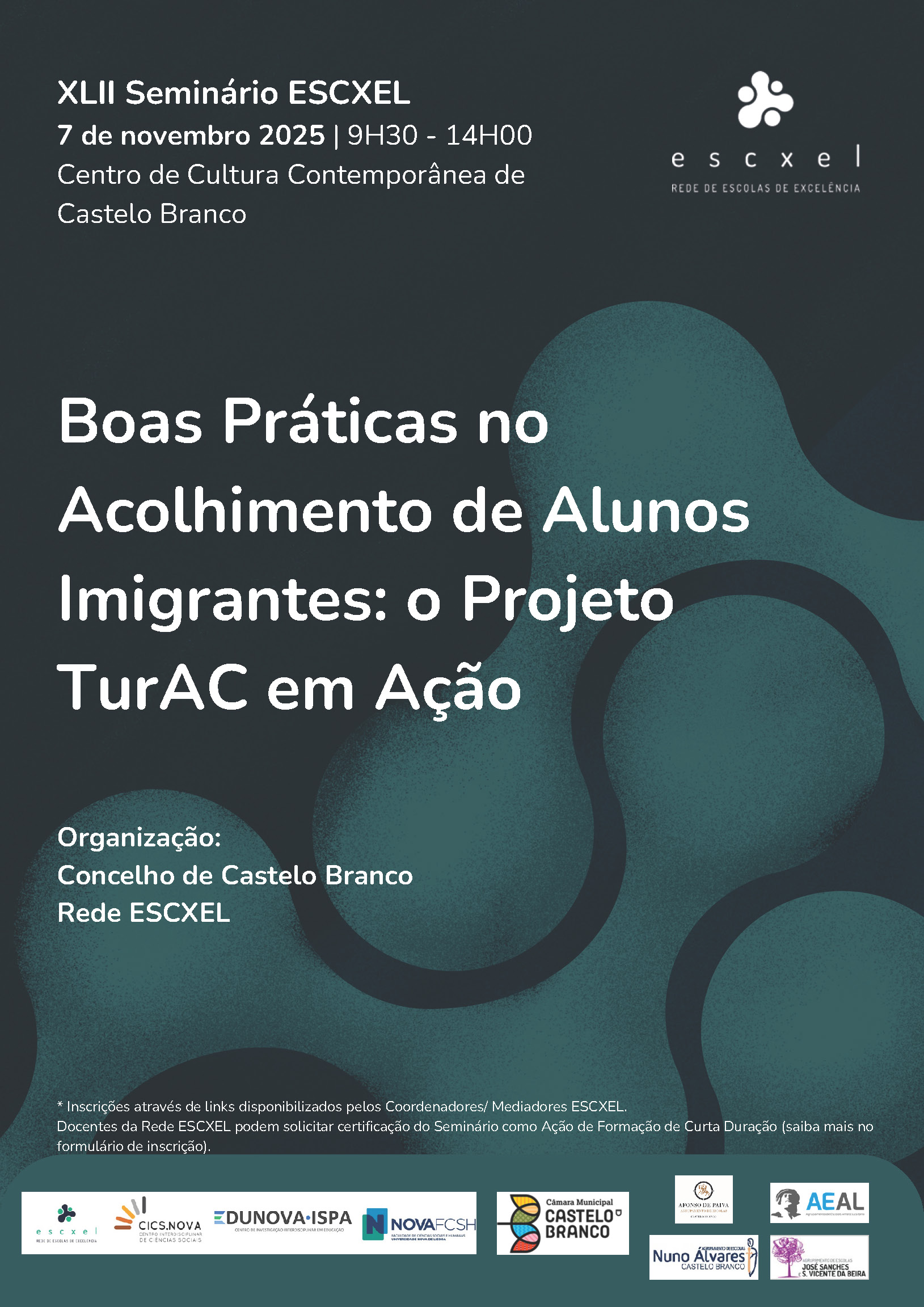 XLII Seminário ESCXEL Castelo Branco 7 de novembro Cartaz
