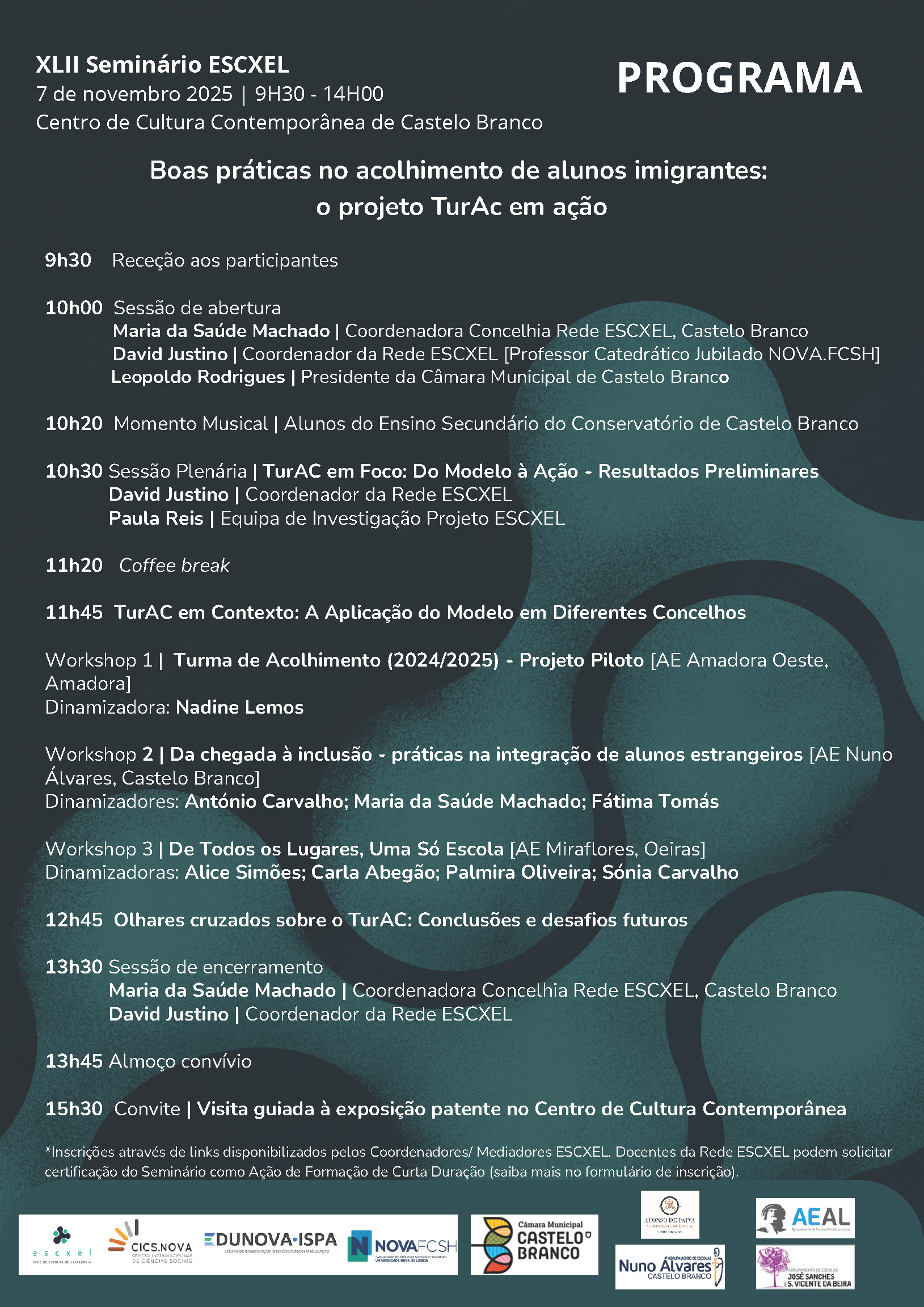 XLII Seminário ESCXEL Castelo Branco 7 de novembro Programa