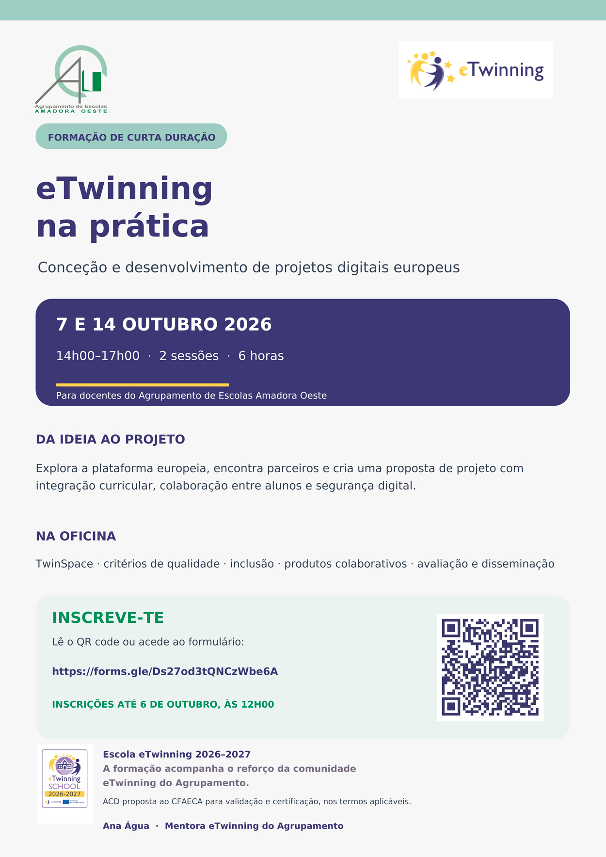 Cartaz ACD eTwinning AEAO 2026