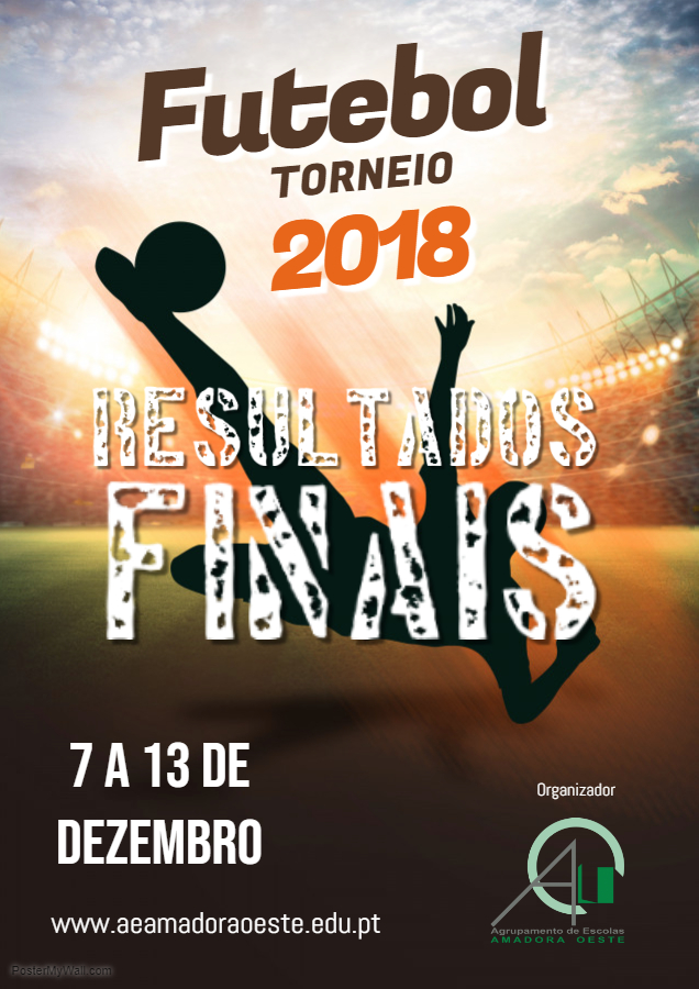 Resultados Torneio de Futebol 2018 Made with PosterMyWall